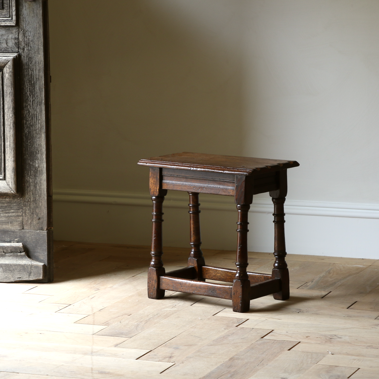 Old English Oak Jointed Stool